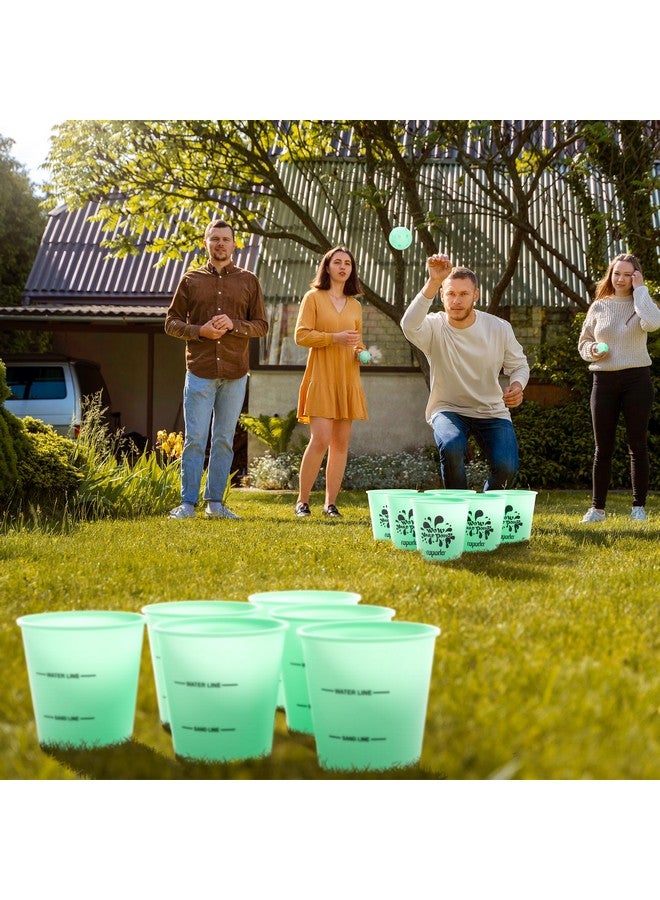 ropoda Giant Yard Pong,Yard Games with Durable Buckets and Balls - Choose Red Large, XL, or Green - Glow in The Dark, Outdoor Game with Carry Bag for The Beach,Lawn, Great Gift Choice for Families - Image 5