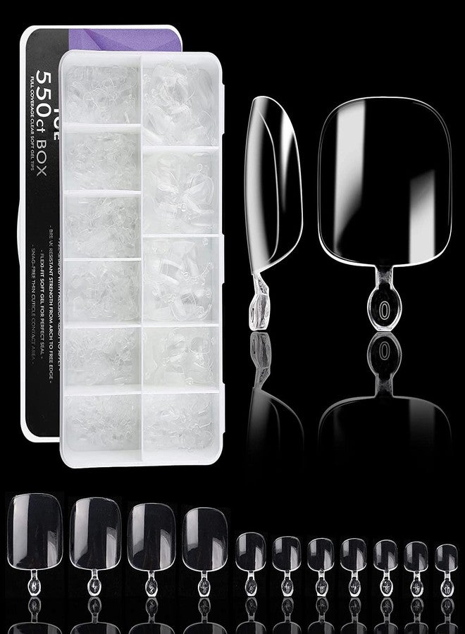 NAILWIND Soft Gel Toenail Tips, 550Pcs Soft Gel Toe nail Tips, Toe Press On Nails, 11 Sizes Full Cover Acrylic False Nail Tips, for Beginner and Professional Home Salon Diy - Image 3