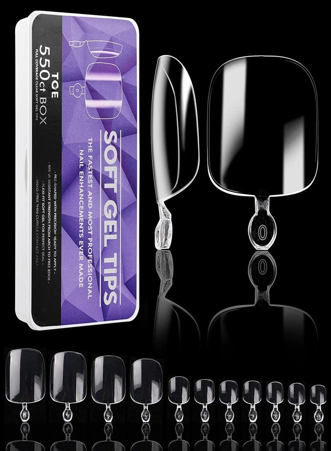 NAILWIND Soft Gel Toenail Tips, 550Pcs Soft Gel Toe nail Tips, Toe Press On Nails, 11 Sizes Full Cover Acrylic False Nail Tips, for Beginner and Professional Home Salon Diy - Image 2