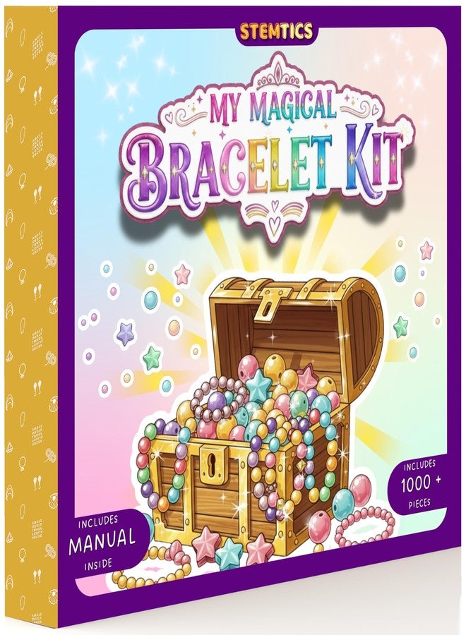 STEMTICS Bracelet Making Set for Girls Age 8-12 Years Old with Beads and Charms | Stylish Jewellery Birthday Gift Kit for Girl Kids 8, 9, 10, 11, 12 Year Old (Unicorn) - Image 2
