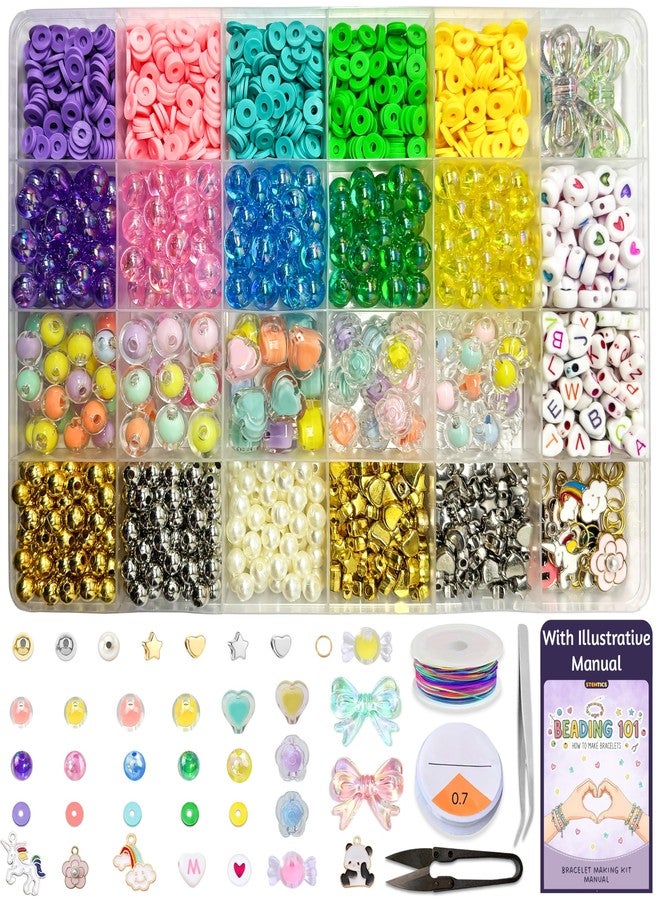 STEMTICS Bracelet Making Set for Girls Age 8-12 Years Old with Beads and Charms | Stylish Jewellery Birthday Gift Kit for Girl Kids 8, 9, 10, 11, 12 Year Old (Unicorn) - Image 1