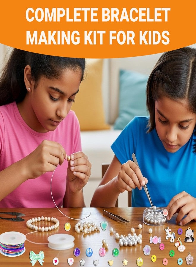 STEMTICS Bracelet Making Set for Girls Age 8-12 Years Old with Beads and Charms | Stylish Jewellery Birthday Gift Kit for Girl Kids 8, 9, 10, 11, 12 Year Old (Unicorn) - Image 5