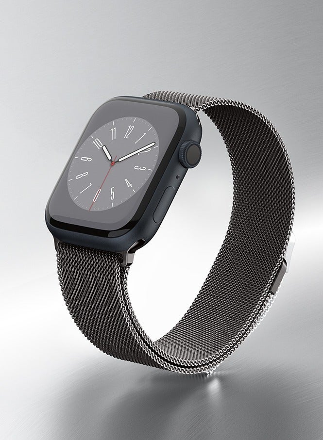 Spigen Metal Fit Apple Watch Band for Apple Watch Ultra 3/2/1 49mm, Series 11/10 46mm, 9/8/7 45mm, SE3/SE2/SE/6/5/4 44mm, 3/2/1 42mm Milanese Band Strap - Graphite - Image 3