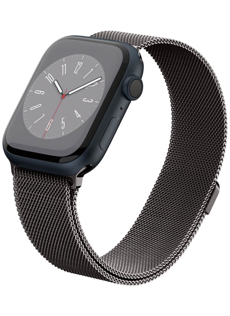 Spigen - Metal Fit Band for Apple Watch Ultra 2 /Apple Watch Ultra (49mm) / Series 9/8/7 (45mm), Series SE2/6/SE/5/4 (44mm) and Series 3/2/1 (42mm) Milanese Band Strap - Graphite - Image 1