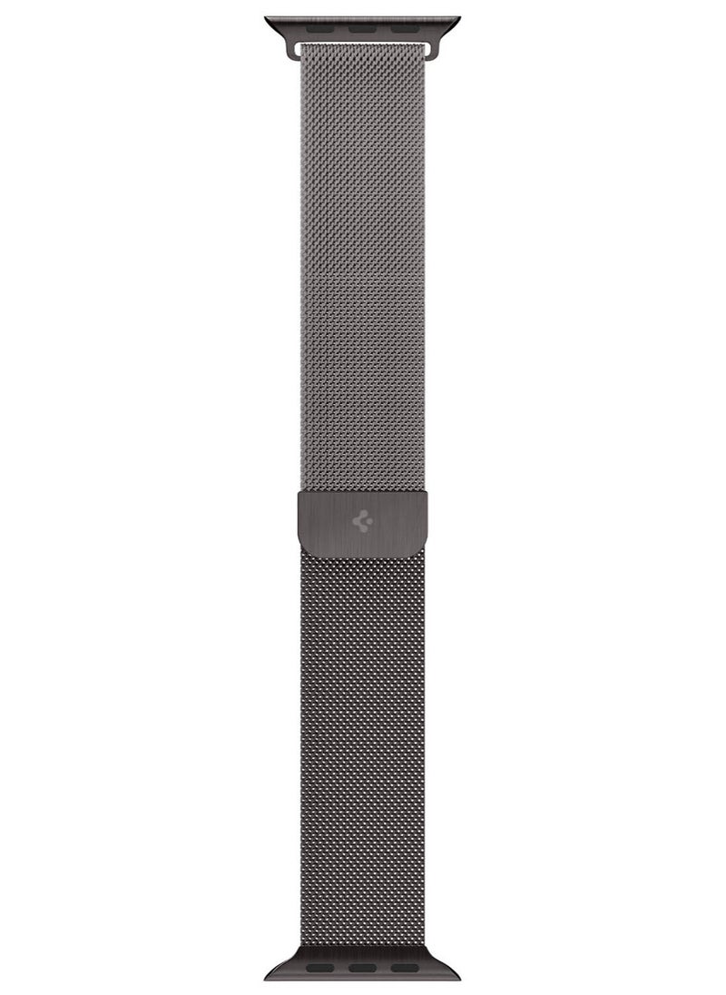Spigen - Metal Fit Band for Apple Watch Ultra 2 /Apple Watch Ultra (49mm) / Series 9/8/7 (45mm), Series SE2/6/SE/5/4 (44mm) and Series 3/2/1 (42mm) Milanese Band Strap - Graphite - Image 1