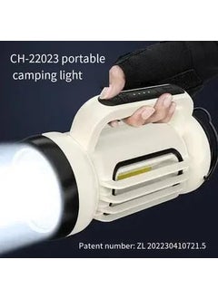 Juflix Juflix Outdoor LED Camping Tent Light Lantern Spotlight Searchlight Emergency Handheld Flood Light High Brightness with Main Light Side Light with Folding Hook Rechargeable Battery Power Display  - Image 2