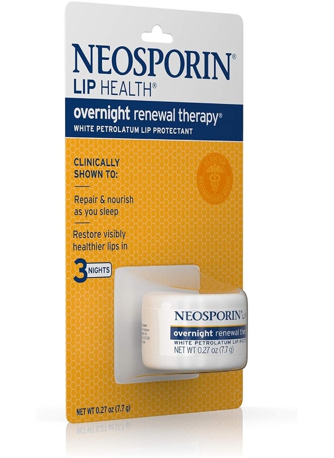 Neosporin - Lip Health Overnight Healthy Lips Renewal Therapy Petrolatum Lip Protectant 0.27 Oz - Image 1