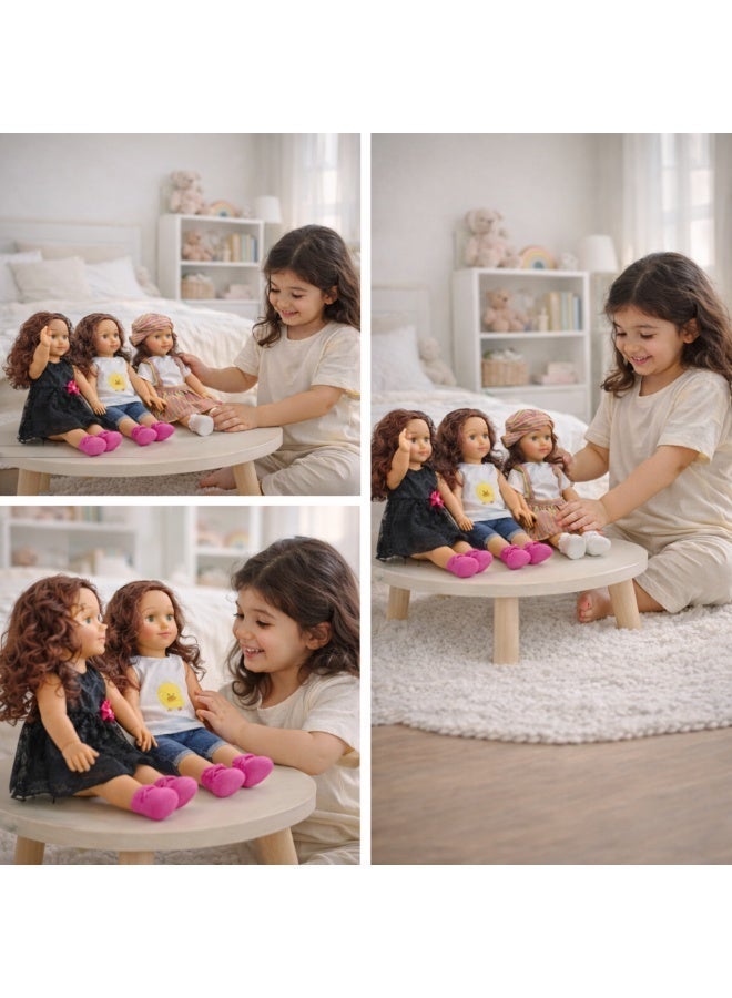 دمية فاشون للبنات بتصميم أنيق – فستان أسود فاخر للعب التخيلي للأطفال من 3 سنوات فأكثر - Image 2