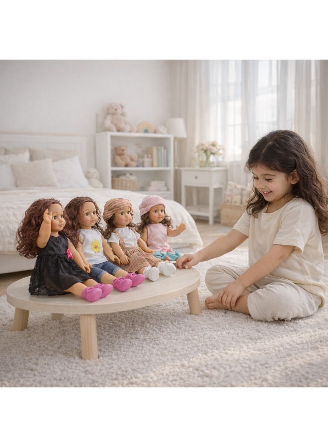 دمية فاشون للبنات بتصميم أنيق – فستان أسود فاخر للعب التخيلي للأطفال من 3 سنوات فأكثر - Image 4