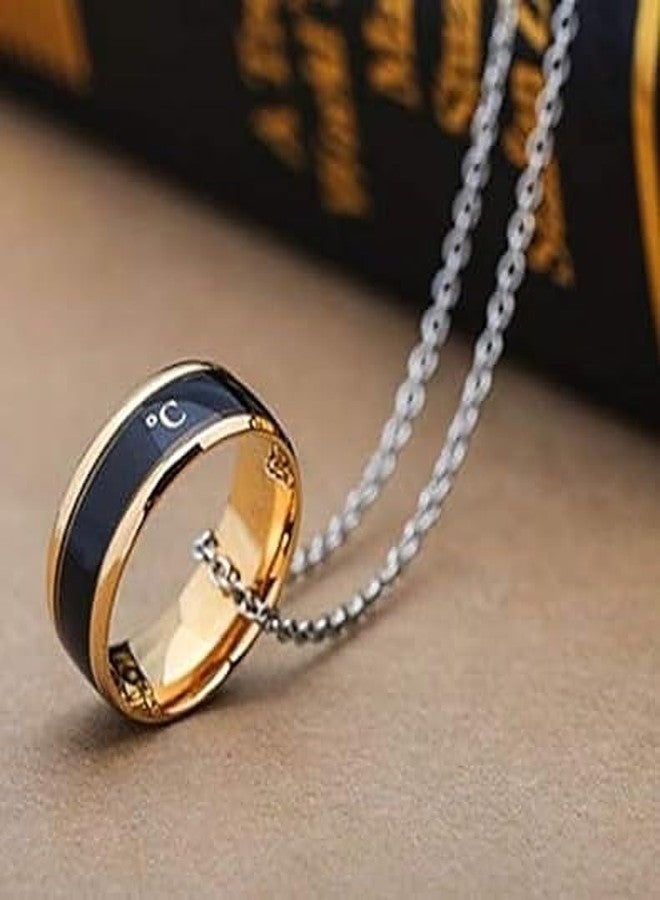 IGA COLLECTION Valentine Stylish Fashionable Latest Combo ECG & Gold Temperature Ring W4 (17) - Image 5