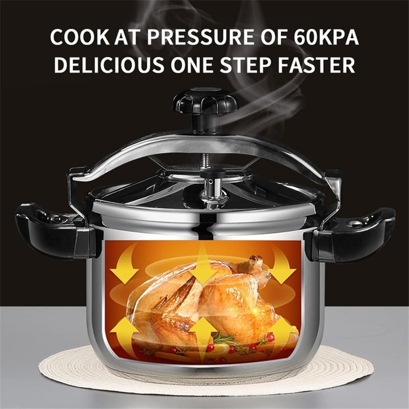 11L High-Quality Speed & Safe Pressure Cooker with Premium Mirror Finish – Energy Efficient Fast Cooking Pot – Advanced Safety Valve & Locking System – Professional Grade Kitchenware - Image 4