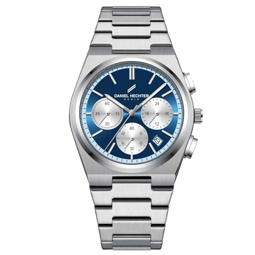 Daniel Hechter Paris Hoche Collection Chronograph Analog Watch for Men - Brushed Stainless Steel case and Strap with Date Display - Image 1