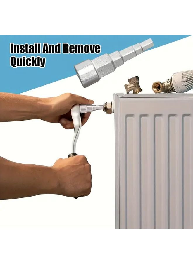 مفتاح مربع رباعي قابل للتعديل أداة معدنية عالمية لإزالة مضخة الصمام - Image 5