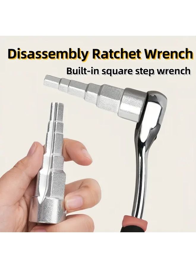 مفتاح مربع رباعي قابل للتعديل أداة معدنية عالمية لإزالة مضخة الصمام - Image 2
