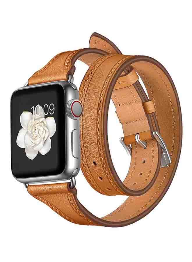 NIBEMINENT Replacement Strap Band For Apple Watch 4 40mm Brown  - Image 3