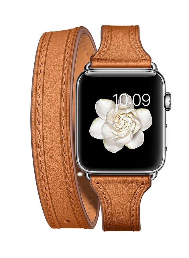 NIBEMINENT Replacement Strap Band For Apple Watch 4 40mm Brown  - Image 4