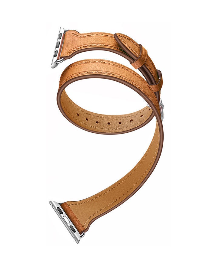 NIBEMINENT Replacement Strap Band For Apple Watch 4 40mm Brown  - Image 2