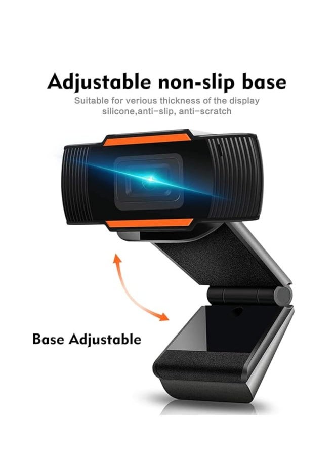 Generic - HD 1080P Webcam with Microphone, USB(2.0/3.0) Computer Camera for Live Streaming Webcam,110 Degrees Wide-Angle 30fps for Laptop, Noise Reduction Desktop, Conferencing, Video Chatting - Image 1