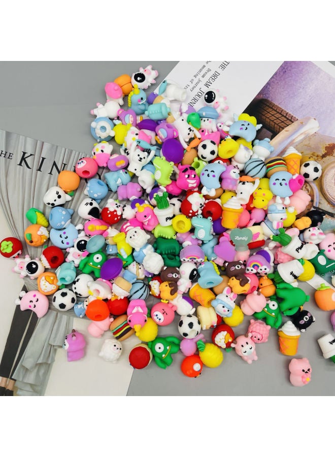 PVC Pen Set Doll Toy Plastic Pen Set DIY Miniature Doll Small Twist Twist Egg Cute Doll Spot Batch-Color:Mixed Color 50/bag - Image 4