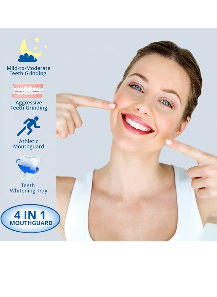 GlorySmile 8 Pcs 2 Sizes Mouth Guard for Teeth Grinding  Clenching Teeth at Night Upgraded Moldable Mouth Guards Stops Bruxism and Teeth Clenching 2 Sizes with Two Travel Cases Dental Care Night Guards  - Image 3