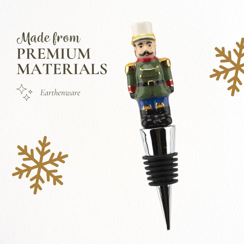 Spode Spode Christmas Tree Nutcracker Bottle Stopper  Beverage  Wine Stopper Ideal Christmas Home Dcor Holiday Wine Tools  Christmas Gift for Wine Lovers  Decorative  Reusable Bottle Stopper  - Image 4
