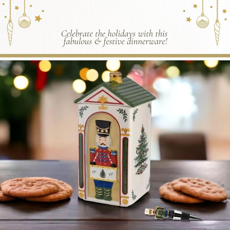 Spode Spode Christmas Tree Nutcracker Bottle Stopper  Beverage  Wine Stopper Ideal Christmas Home Dcor Holiday Wine Tools  Christmas Gift for Wine Lovers  Decorative  Reusable Bottle Stopper  - Image 5