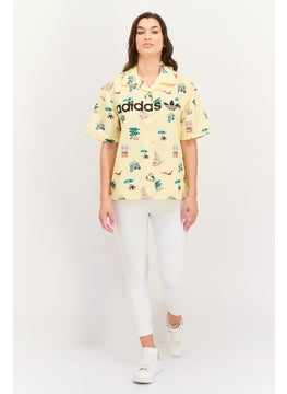 adidas Originals Women Sportswear Fit Short Sleeves Outdoor Shirt, Multicolor  - Image 4