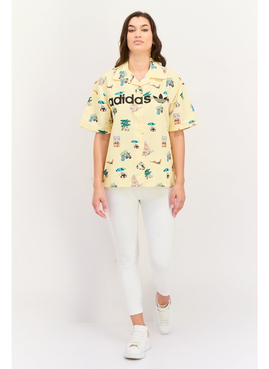 adidas Originals Women Sportswear Fit Short Sleeves Outdoor Shirt, Multicolor  - Image 4