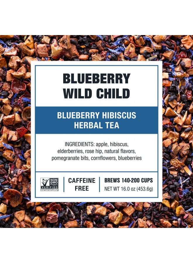 Tiesta Tea Tiesta Tea - Blueberry Wild Child, Blueberry Hibiscus Herbal Tea, Loose Leaf, Up to 200 Cups, Make Hot or Iced, Non-Caffeinated, 16 Ounce Resealable Bulk Pouch  - Image 2