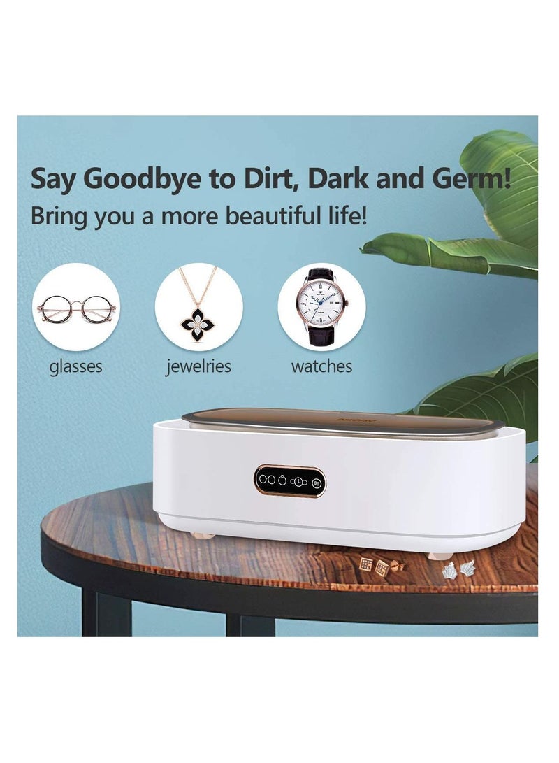 Ultrasonic Jewelry Cleaner Machine, 43kHz Professional Portable Jewelry Cleaner Ultrasonic Machine, for Jewelry, Eyeglasses, Rings, Earring, Necklaces，Watch Strap,  Makeup Brush、Pacifiers, tableware，etc  - Image 3
