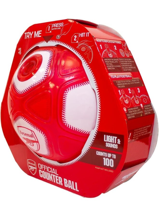 Smart Ball كرة ذكية ليفربول أرسنال مع ضوء وصوت (أحمر/أبيض، مقاس واحد) - Image 3