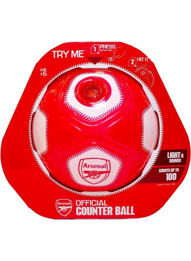 Smart Ball كرة ذكية ليفربول أرسنال مع ضوء وصوت (أحمر/أبيض، مقاس واحد) - Image 1