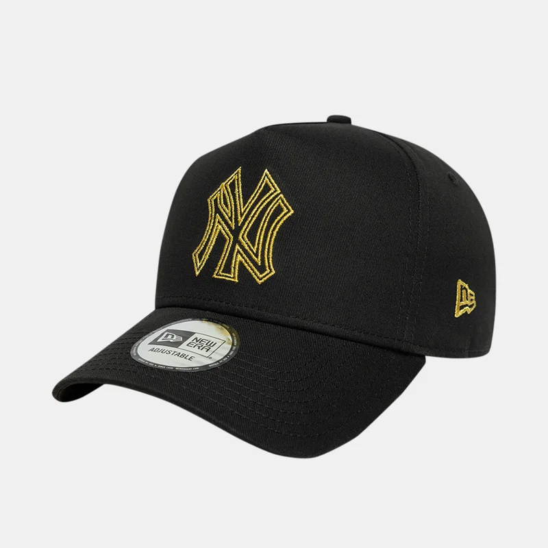New Era Black Men's MLB New York Yankees Metallic Outline 9FORTY A-Frame Cap for Men | Best Price UAE