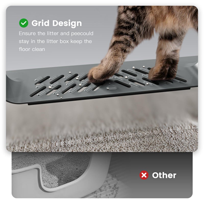 Pematar Extra Large XXL Stainless Steel Cat Litter Box with Lid, 26" L x 18" W x 12" H Metal Litter Box with Hight Sides for Big Cats & Multiple Cats, Never Absorbs Odors, Anti-Urine Leakage, Easy Cleaning - Image 5