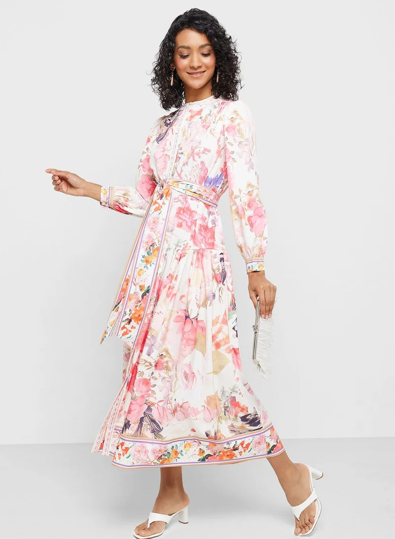 ايلا Floral Print Midi Dress