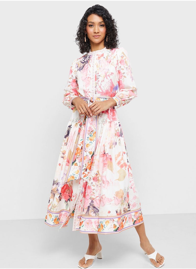 ELLA Floral Print Dress  - Image 1