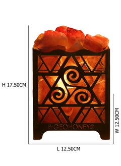 GEOHONEY Geohoney - Himalayan Salt Decorative Lamp Basket with Chunks  - Image 3