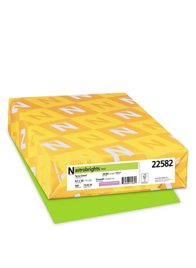 Neenah Astrobrights Color Paper 8.5" X 14" 24 Lb 89 Gsm Terra Green 500 Sheets (22582) - Image 1