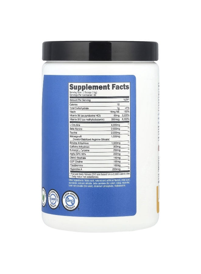 Nutricost, Performance, Pre-X, Xtreme Pre-Workout Complex, Peach Mango, 1 lb (450 g) - Image 2