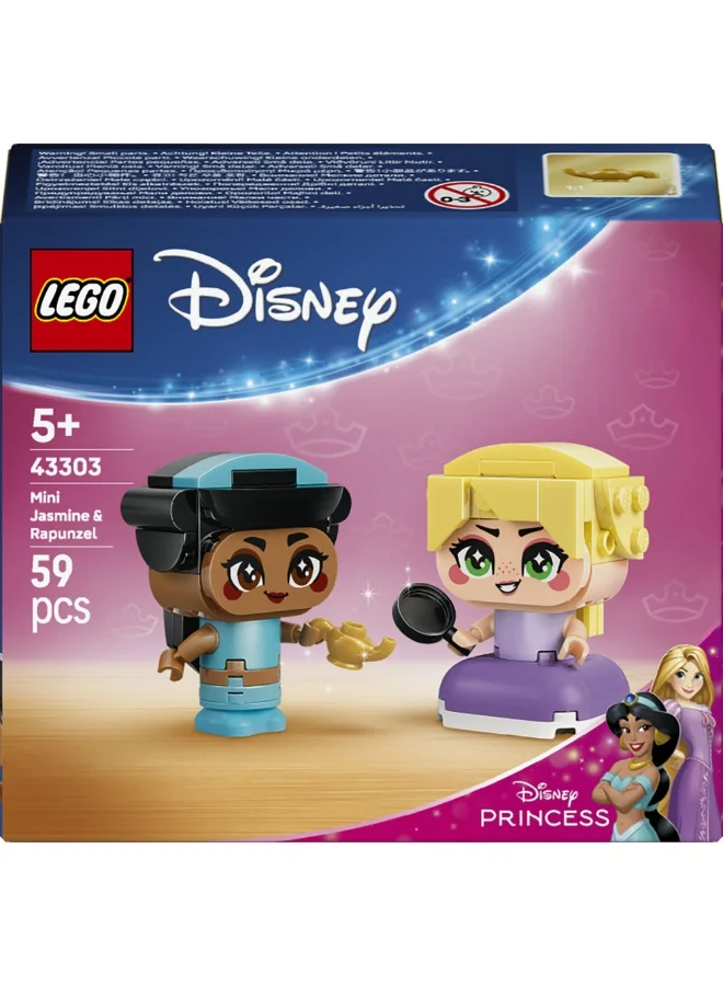 LEGO Disney Princess Mini Jasmine & Rapunzel Figures 43303 (Age 5+, 59 Pieces)