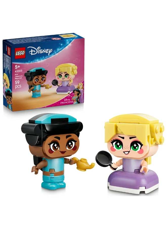 LEGO Disney Princess Mini Jasmine & Rapunzel Figures 43303 (Age 5+, 59 Pieces)