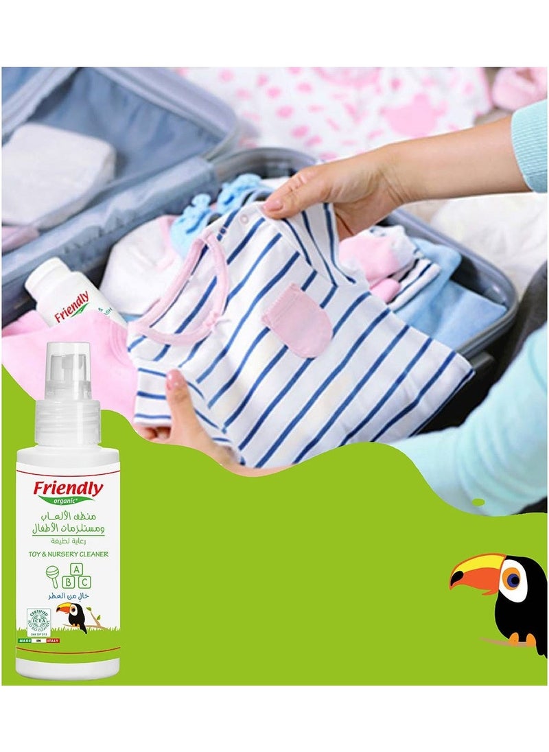 FRIENDLY ORGANIC Toyes & Nursery Cleaner Fragrance Free 100 ML  - Image 2