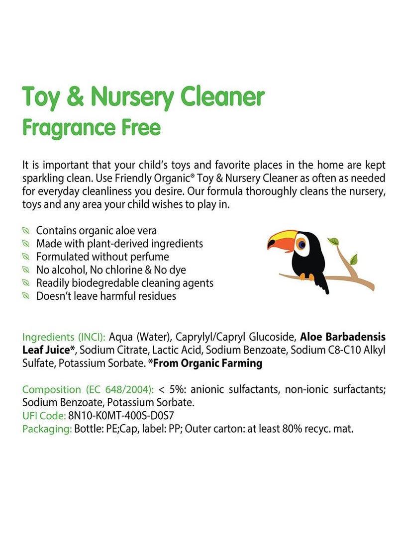 FRIENDLY ORGANIC Toyes & Nursery Cleaner Fragrance Free 100 ML  - Image 3