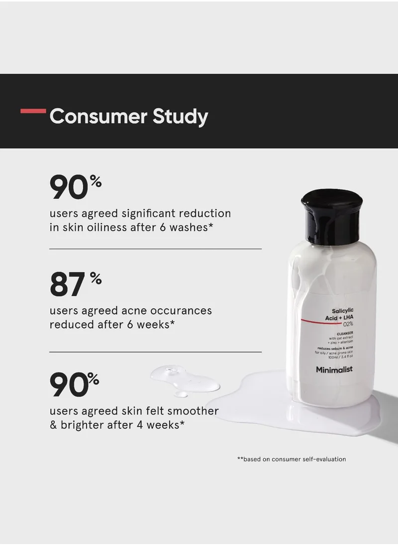 Minimalist Skincare Salicylic Acid + LHA 2% Face Cleanser
