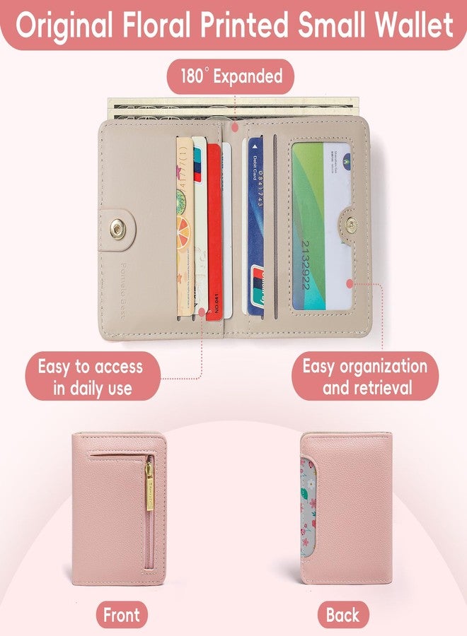 Pomelo Best Small Wallet Women RFID Blocking Bifold Leather Wallets for Women Credit Card Holder with ID Window Zipper Coin Pocket Pink - Image 4