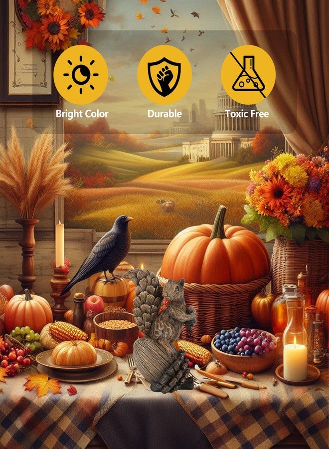 تمثال سنجاب مصنوع يدويًا من الراتنج من GoGnome على مخروط صنوبر - تمثال حيوانات الغابة 8 بوصة لتزيين الخريف والشتاء والربيع والصيف وعيد الميلاد (سنجاب) - Image 4