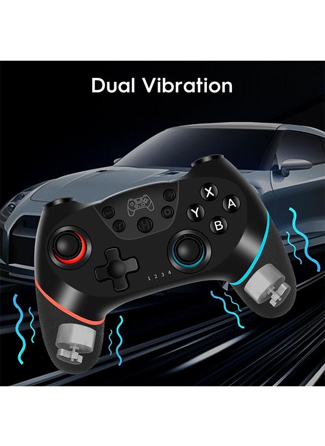 Garlo - Controller for Switch, Wireless Pro Controller for Switch/Switch Lite/Switch OLED, Remote Gamepad with Joystick, Adjustable Turbo Vibration, Ergonomic Non-Slip - Black. - Image 1