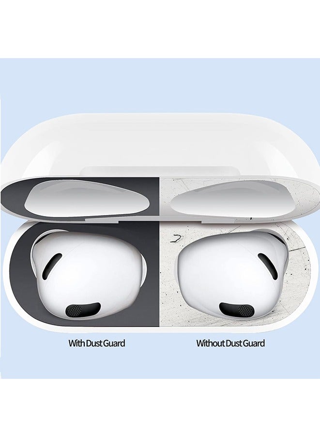 Dust Guard Compatible with AirPods 4 Case - 2 Sets Ultra Slim Metal Dust Protection Sticker (Black)  - Image 4
