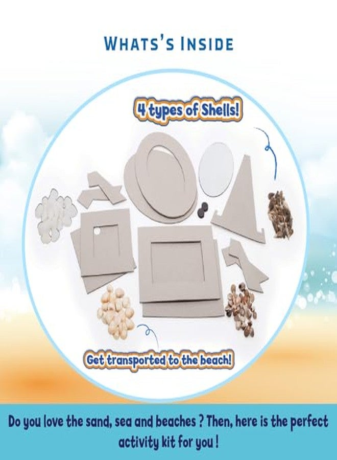 فنسكول مجموعة فن سكول هانديكرافتس لصناعة الأصداف، اصنع هدايا، إطارات شخصية، ألعاب للأطفال، مجموعة فنون وحرف يدوية، مجموعة اصنعها بنفسك للأطفال، للأعمار من 5 سنوات فما فوق، متعددة الألوان - Image 3