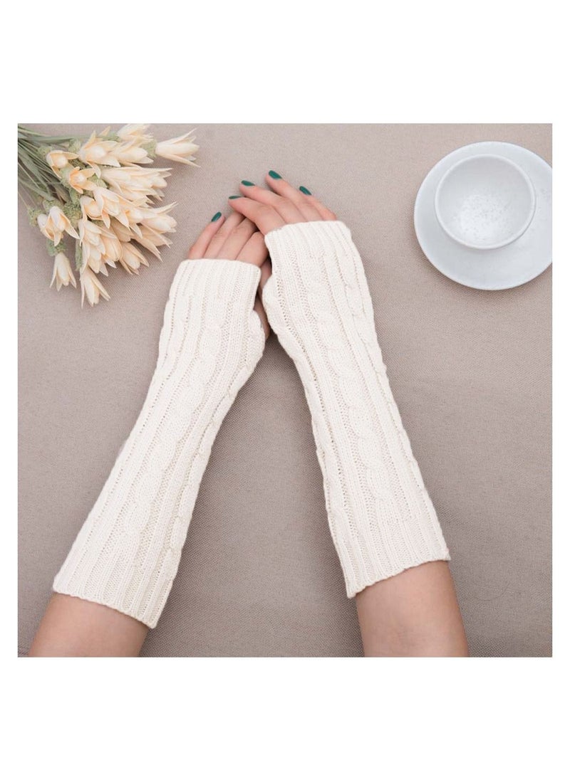 Loquat Fingerless Cotton Polyester Gloves Sleeves 